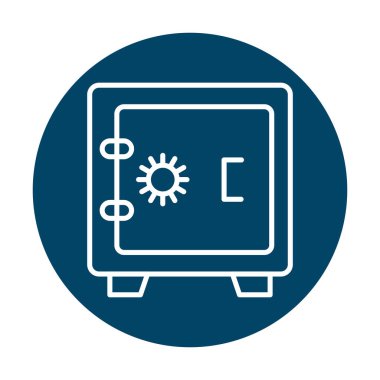 Güvenli simge, loker işareti, vektör illüstrasyonu