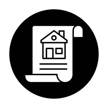 Ev Belgesi ikonu vektör illüstrasyonu                          