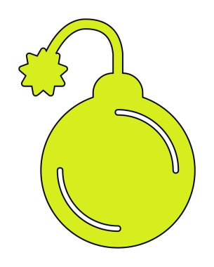 Bomba yassı ikon. vektör renk çizimi