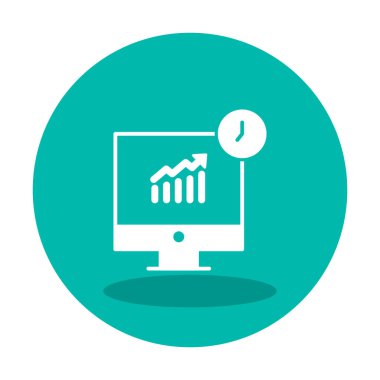 Stocks Analitik Modern Simgesinin vektör çizimi                   