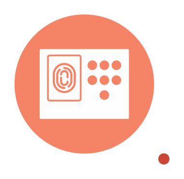 Güvenlik sistemi simgesi vektör illüstrasyonu