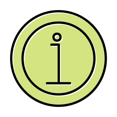 bilgi simgesi. bu daire beyaz bir arkaplanda izole edilmiş 