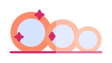 Temiz tabak simgesinin vektör illüstrasyonu