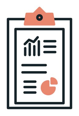 iş raporu simgesi, vektör illüstrasyonu basit tasarım