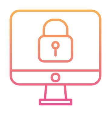 Beyaz arkaplanda asma kilit vektör çizimi