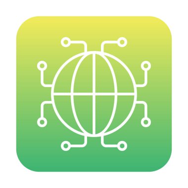 Digtal Dünya web simgesi vektör çizimi