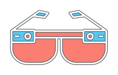 smart glasses icon vector illustration