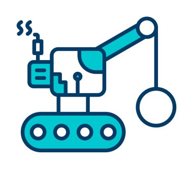 Wrecking Ball simgesi, vektör illüstrasyonu 