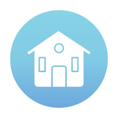 Eve. Web simgesi basit illüstrasyon