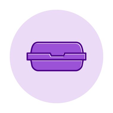 yiyecek kabı ikonu vektör illüstrasyonu