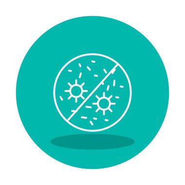 Antibakteriyel ikon. Virüs işareti. vektör illüstrasyonu  