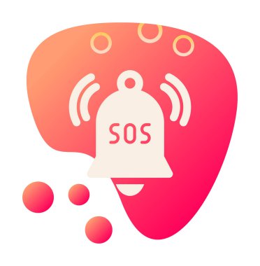 Yani acil durum simgesi vektör illüstrasyonu