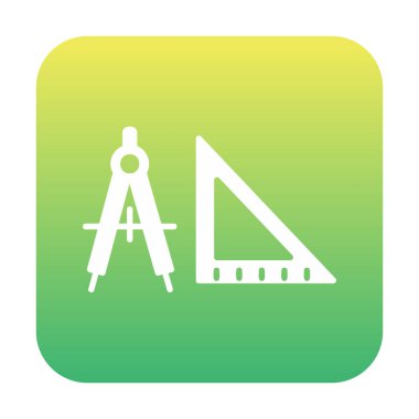 Geometri Araçları simgesi, Vektör illüstrasyonu 