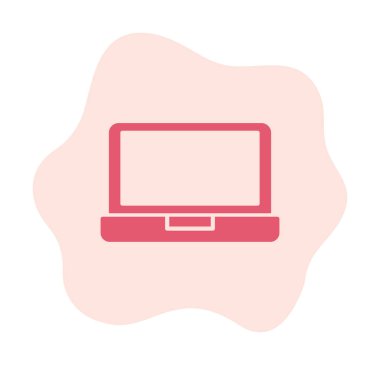 dizüstü bilgisayar simgesi, vektör illüstrasyonu basit tasarım 