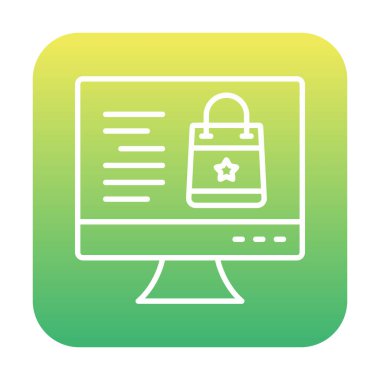 Ekran vektör illüstrasyonunda ticaret simgesi