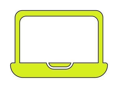 dizüstü bilgisayar simgesi, vektör illüstrasyonu basit tasarım 