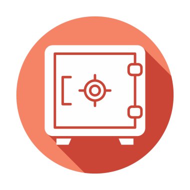 Güvenli simge, loker işareti, vektör illüstrasyonu