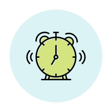 Beyaz arkaplanda alarm saat vektör çizimi