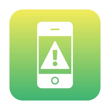 Düz biçimli uyarı cep telefonu simgesi