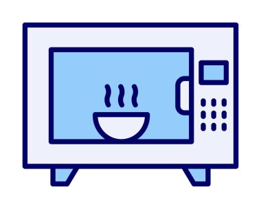 mikrodalga fırın ağı basit simge illüstrasyonu