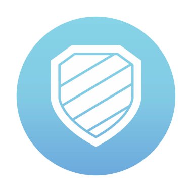 Güvenlik kalkanı simgesi, vektör illüstrasyonu