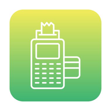 Kart okuyucu ve banka kartı, vektör illüstrasyonu