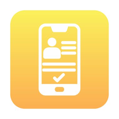 Kimlik vektör illüstrasyonlu akıllı telefon