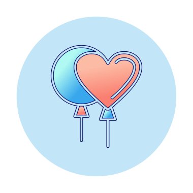 balonlar web basit illüstrasyon, parti konsepti