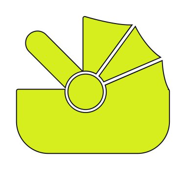 Bebek Araba Koltuğu ikonu. vektör illüstrasyonu