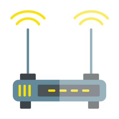 wifi sinyali, Router Aygıt vektör illüstrasyon tasarımı