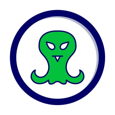 Sevimli uzaylı karakter Vektör illüstrasyonu