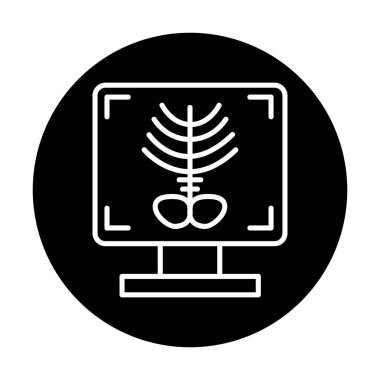 X-ray Bone ikon vektör çizimi