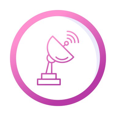 uydu anten simgesi, vektör illüstrasyonu