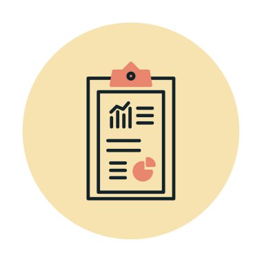 iş raporu simgesi, vektör illüstrasyonu basit tasarım