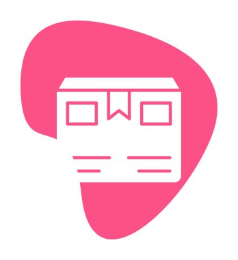 Teslimat kutusu simgesi, vektör illüstrasyonu basit tasarım