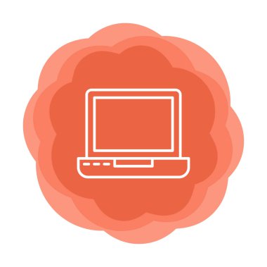 dizüstü bilgisayar simgesi, vektör illüstrasyonu basit tasarım 