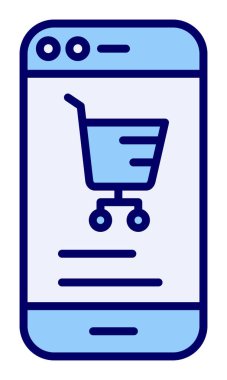 Basit Çevrimiçi Telefon Pazarlama simgesi, vektör illüstrasyonu