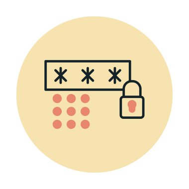 Şifre güvenlik renk simgesi 