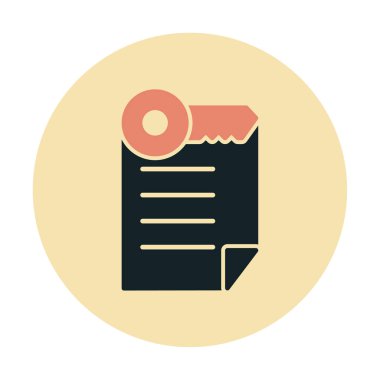 Basit not defteri simgesi, vektör illüstrasyonu