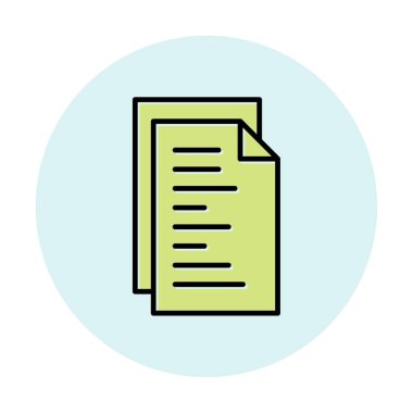 belge simgesi, vektör illüstrasyonu basit tasarım