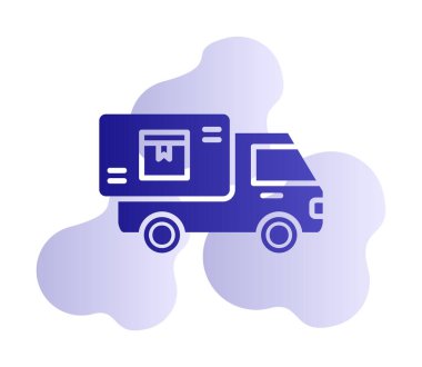 Vektör Tasarımı Teslimat Kamyonu Simgesi Biçimi