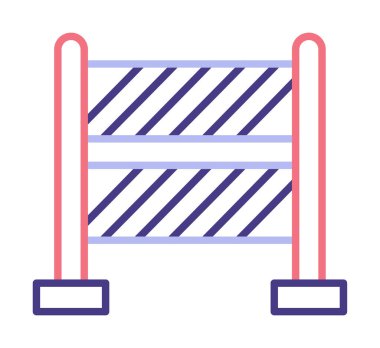 Bariyer. Web simgesi basit illüstrasyon