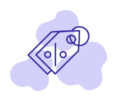 Etiket. Web simgesi basit illüstrasyon                