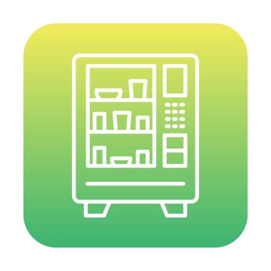 Otomat Web simgesi, vektör illüstrasyonu 