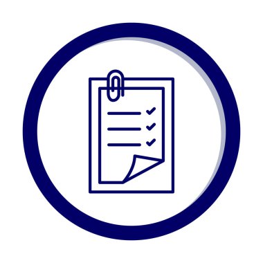 Basit not defteri simgesi, vektör illüstrasyonu