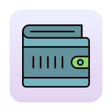 wallet icon, vector illustration simple design
