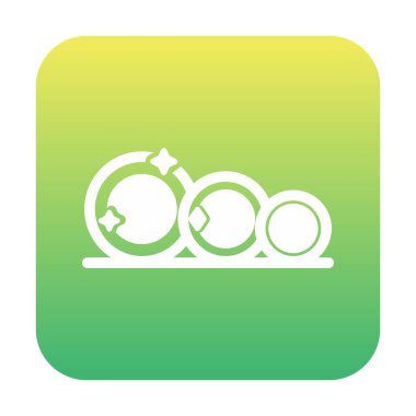 Temiz tabak simgesinin vektör illüstrasyonu