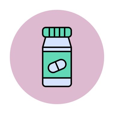 Hapları şişe simge vektör çizim