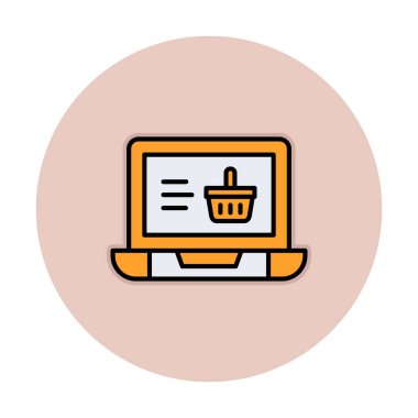 Projeniz için çevrimiçi alışveriş simgesi