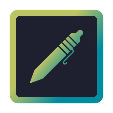 Tükenmez kalem simge vektör çizim 